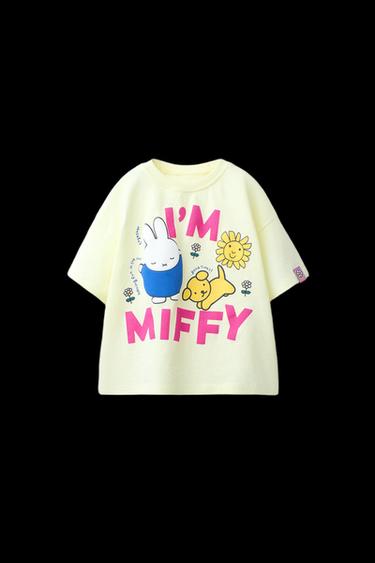 T-SHIRT MIT MIFFY™ MERCIS BV © PRINT - Limettengrün von Zara