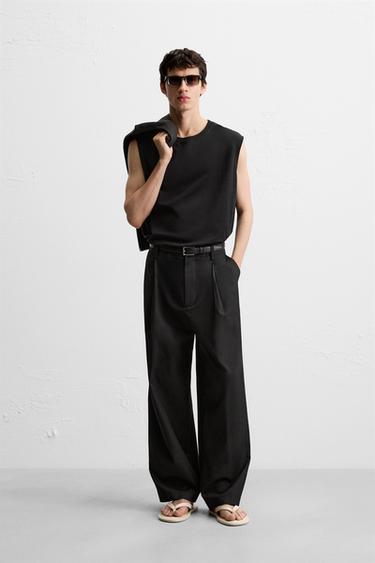 RELAXED FIT TANK TOP - Black by Zara