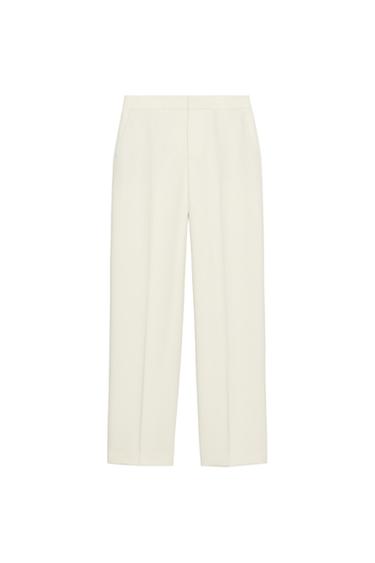 PANTALÓN RECTO TIRO ALTO - Crudo medio de Zara