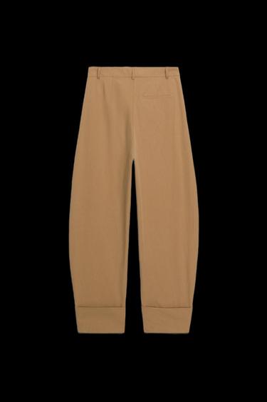 ZW COLLECTION DARTED CHINO TROUSERS - camel by Zara