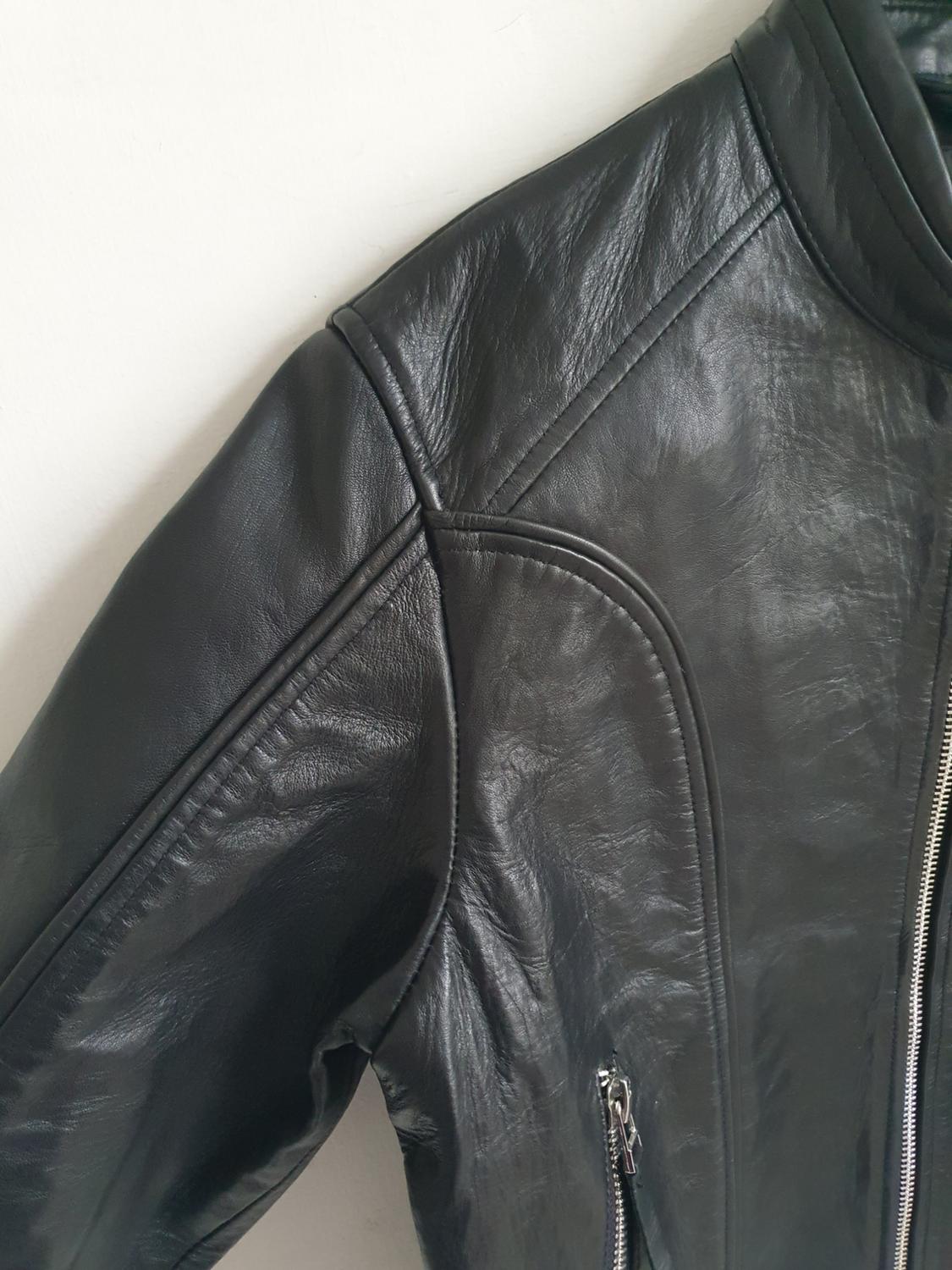 ZW COLLECTION LEATHER JACKET WITH ZIPS - Image 3