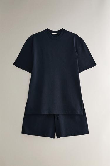 T-SHIRT MANCHES COURTES - Bleu de Zara - Image 4
