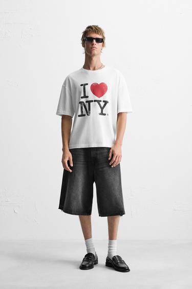 برمودا DENIM BAGGY FIT - أسود الخاص بـ Zara - صورة 0