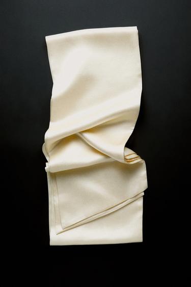 Zara Satin scarf - Ecru - Image 0