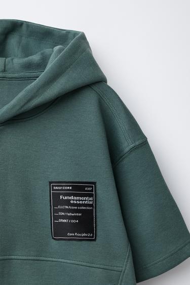 INTERLOCK SHORT SLEEVE HOODIE AND BERMUDA SHORTS SET - Green by Zara - Image 5