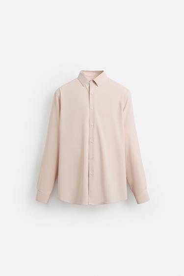 Zara STRETCH SHIRT - Pastel pink