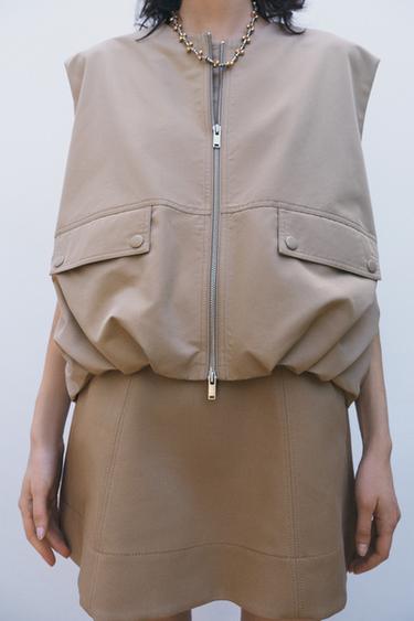 ZW COLLECTION OVERSIZE WAISTCOAT - Beige by Zara - Image 2
