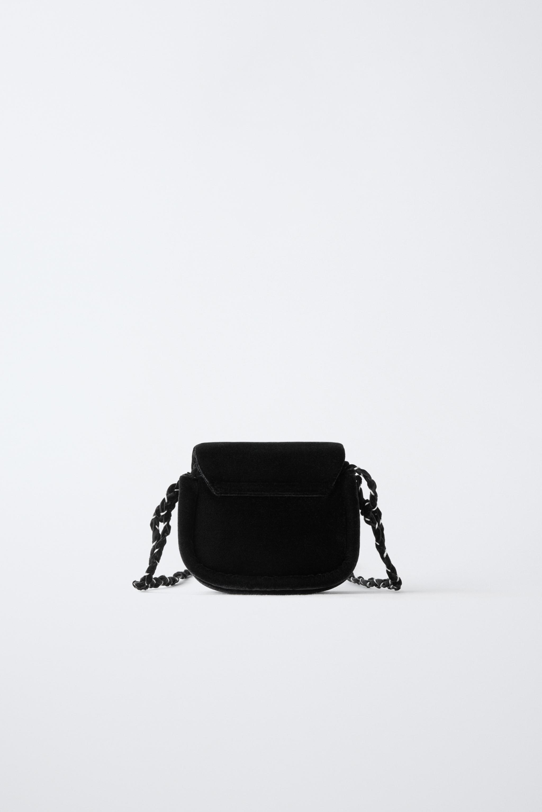 ベルベットリボンクロスボディバッグ - ブラック | ZARA Japan / 日本