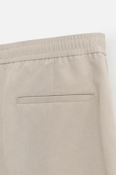 TEXTURED REGULAR FIT BERMUDA SHORTS - Sand by Zara - Image 8