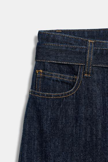 JEAN ZW COLLECTION JAMBE LARGE TAILLE HAUTE AVEC CEINTURE - Bleu de Zara - Image 12