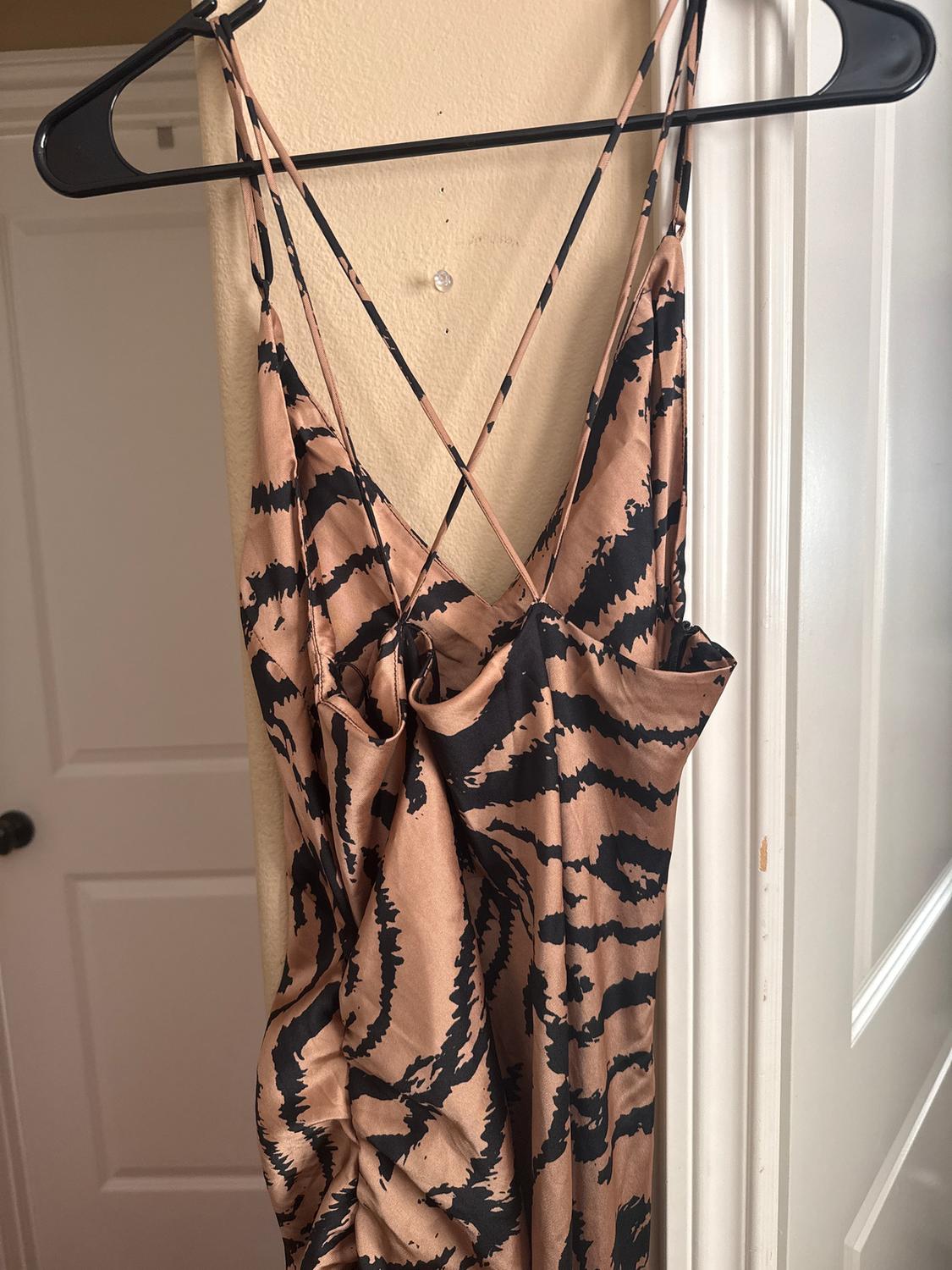 SATIN EFFECT MIDI DRESS - Image 8