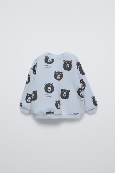 BEAR SWEATSHIRT - Blue / Grey by Zara - Image 0
