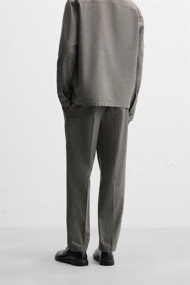 TEXTURED SLIM FIT TROUSERS - Beige-brown by Zara - Image 2