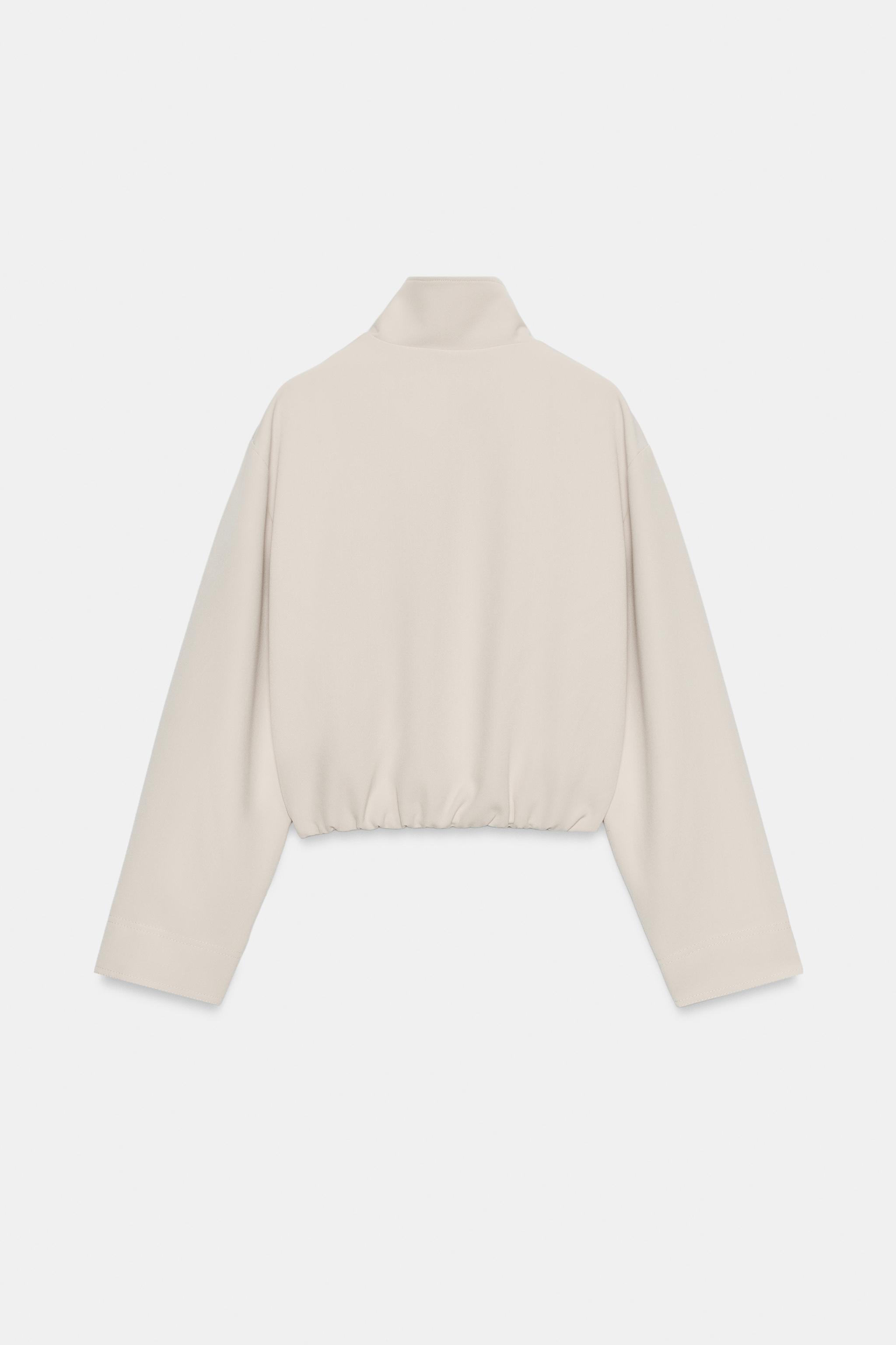 Zara Dik Yaka Bomber Ceket görsel 7