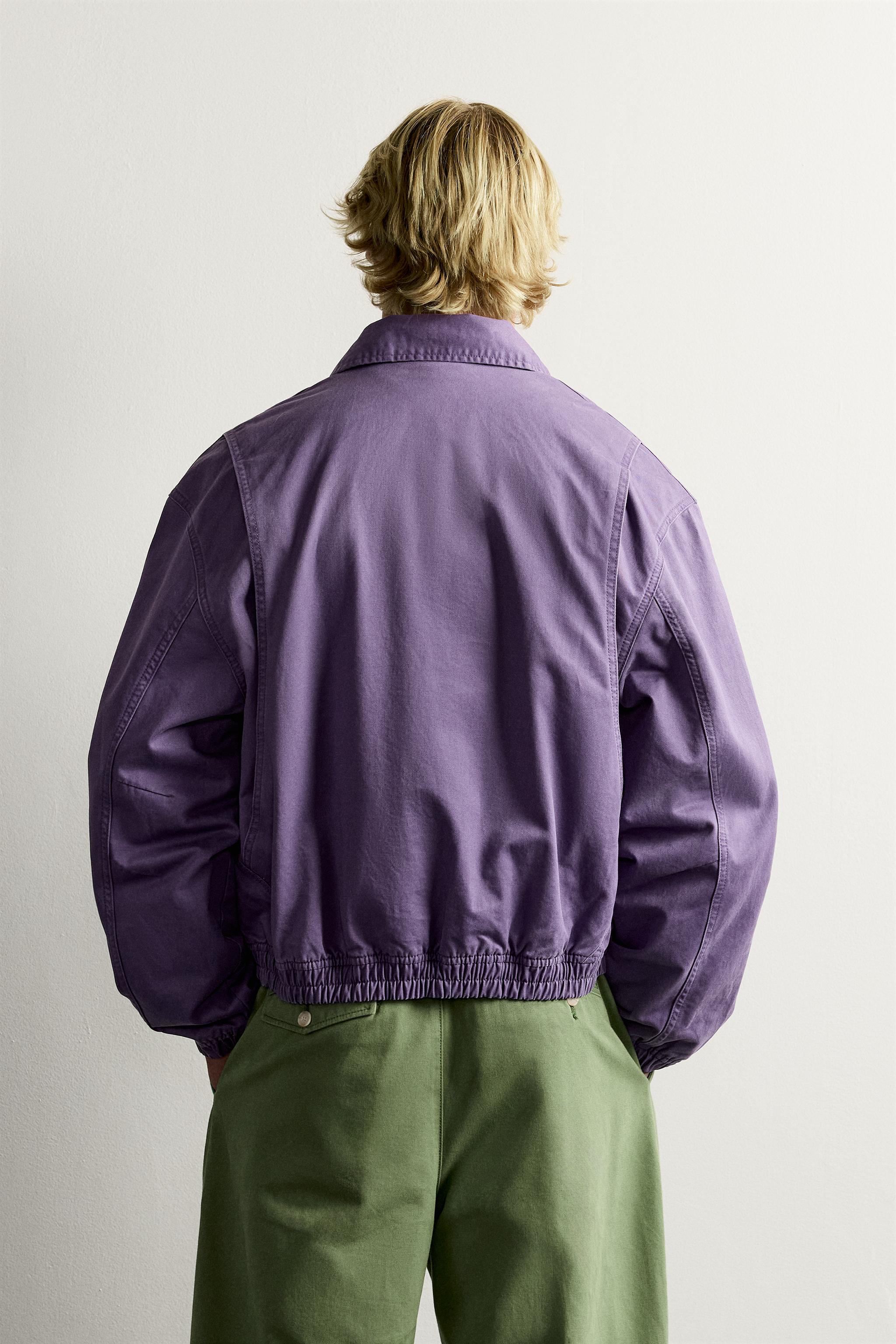 Zara FRUIT OF THE LOOM™ NAKIŞLI PAMUKLU CEKET görsel 3