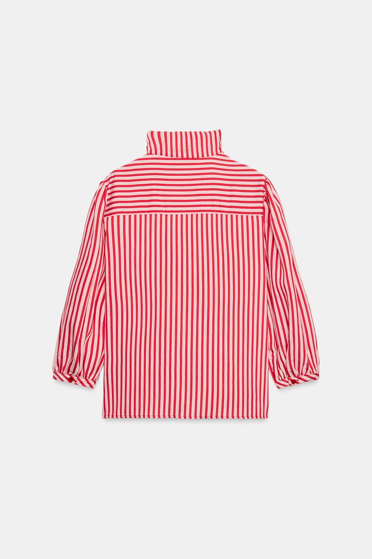 Camisa con moño a rayas 4
