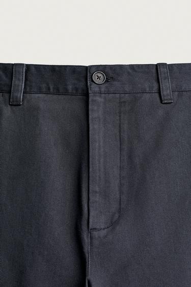 PANTALON CHINO REGULAR FIT AARON LEVINE X ZARA - Bleu marine de Zara - Image 5