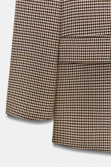 VESTE OVERSIZE À BOUTONNAGE CROISÉ - Noir / Vert de Zara - Image 10