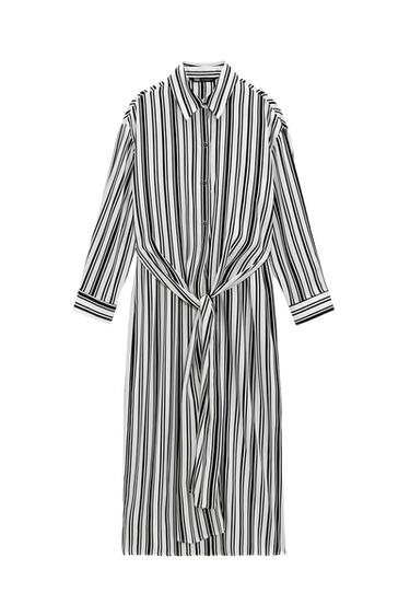 STRIPED SHIRT DRESS