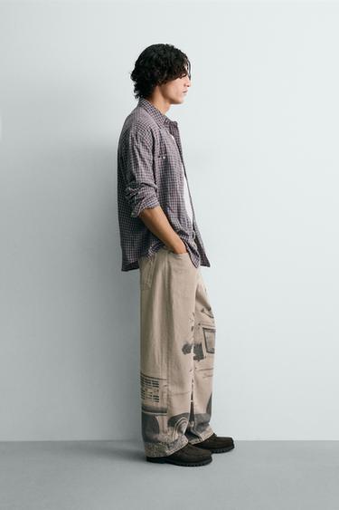 PANTALON BAGGY FIT IMPRIMÉ FORD © - Imprimée de Zara - Image 3