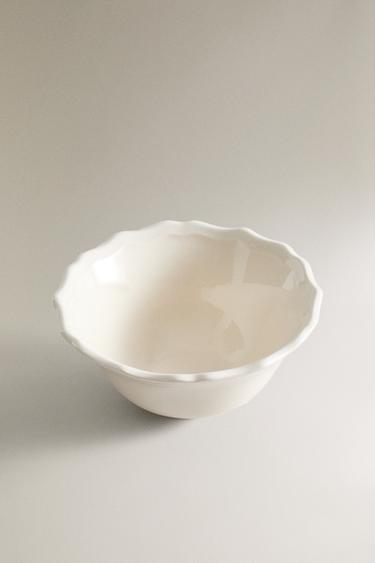 EARTHENWARE SNACK BOWL - Ecru by Zara - Image 1