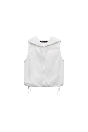 HOODED NYLON VEST