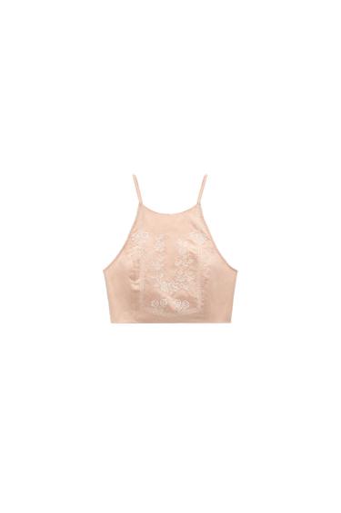 CROP TOP WITH EMBROIDERY