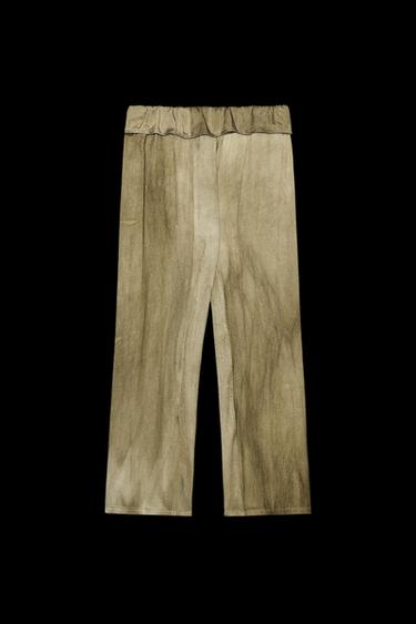 FLIESSENDE HOSE MIT NIEDRIGEM BUND – ZW COLLECTION - Khaki von Zara