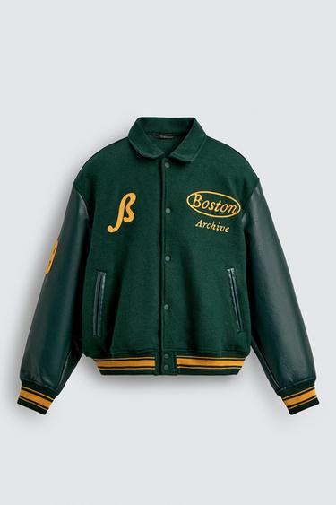 KOMBINIERTE BOMBERJACKE - Grün von Zara