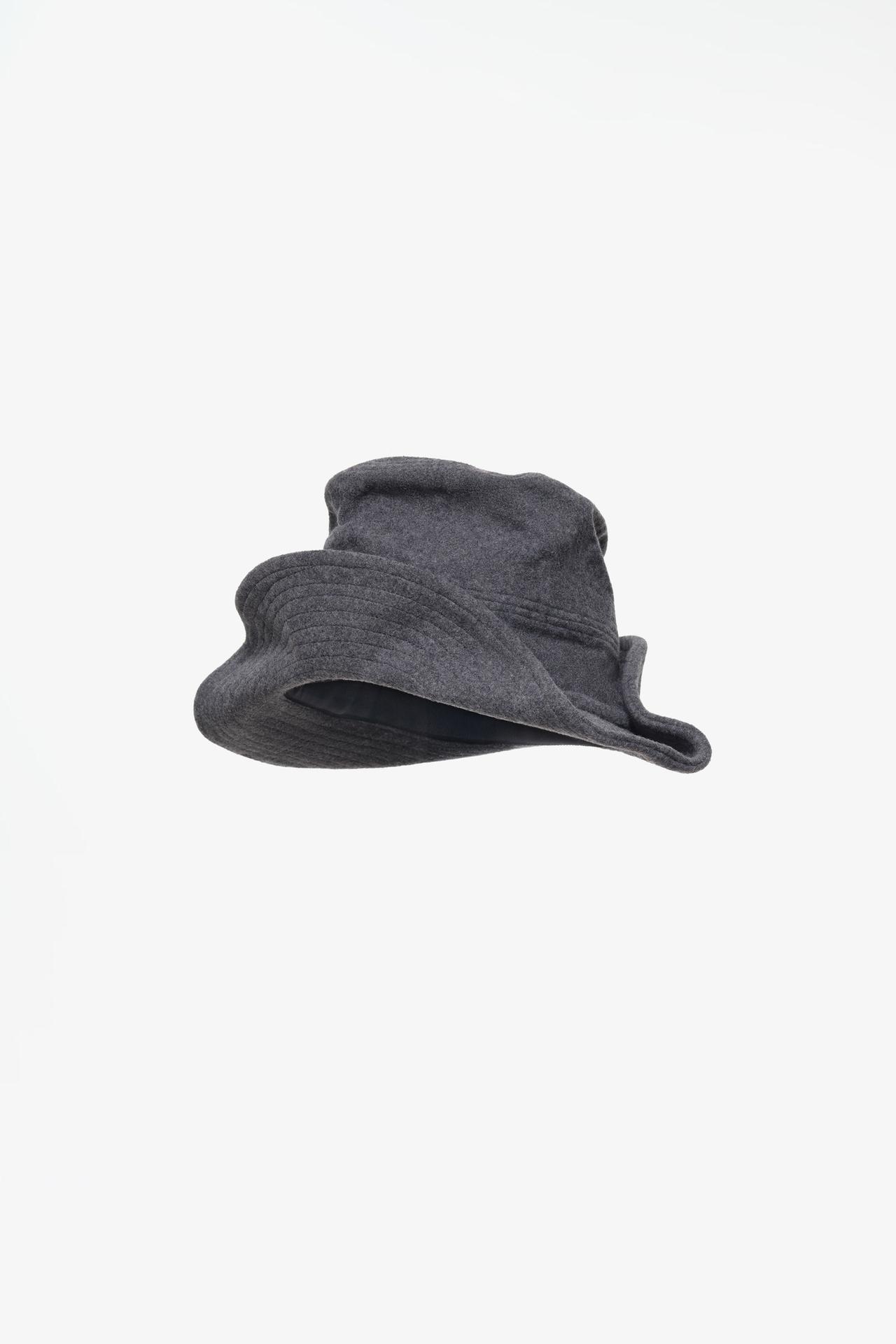 LIMITED EDITION PLAIN WOOL BLEND BEANIE — Gray marl