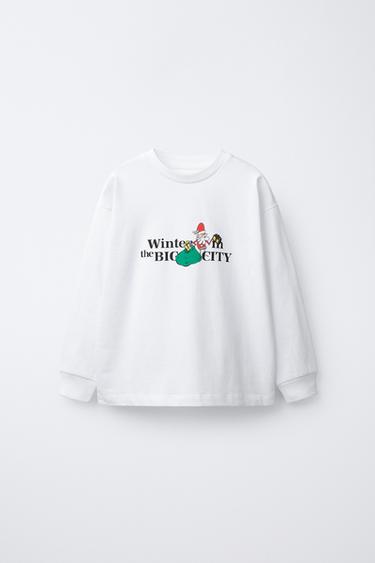 SANTA CLAUS PRINT T-SHIRT - White by Zara