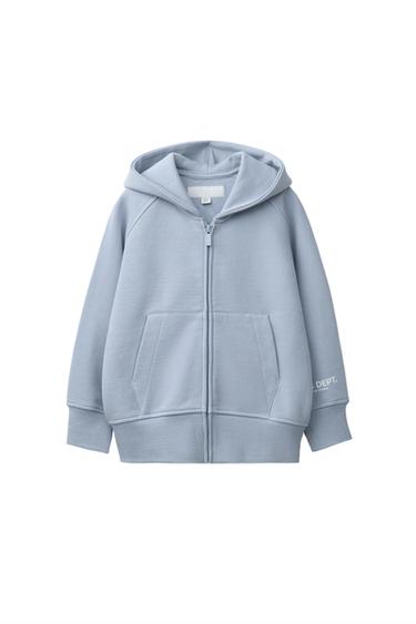 Zara 絨布連帽運動衫 - 淡藍色