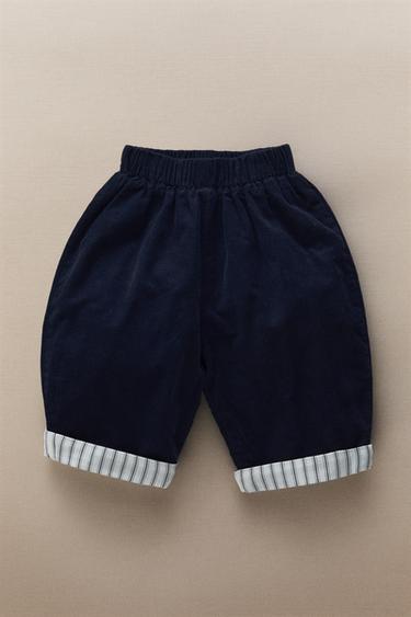 CORDUROY BABY TROUSERS - Navy blue by Zara - Image 4