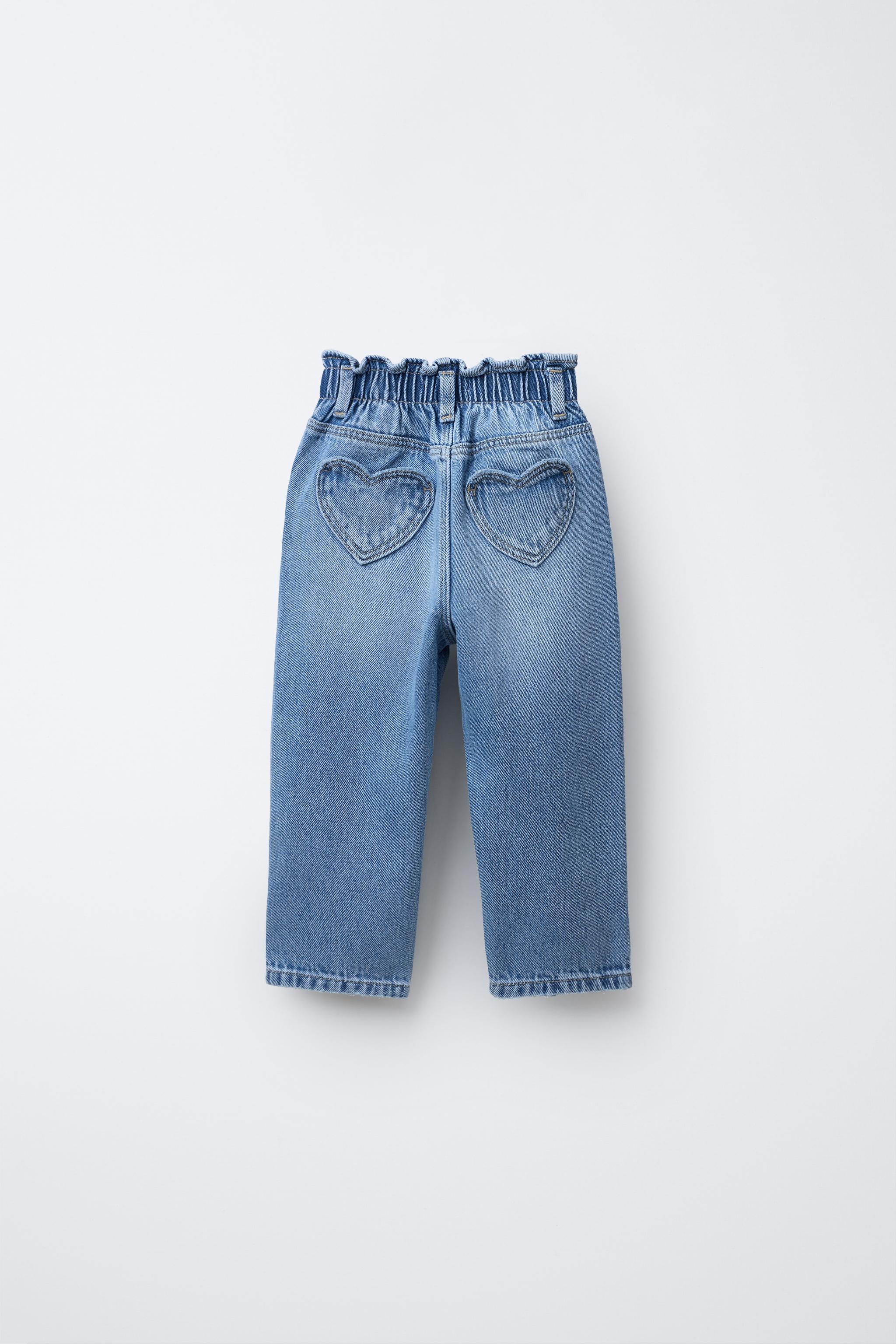 PAPERBAG JEANS WITH HEART POCKETS Blue ZARA South Africa