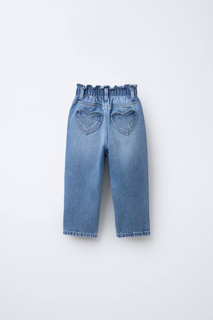 HEART POCKET PAPERBAG JEANS