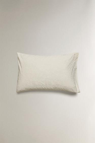 COTTON JACQUARD PILLOWCASE - Oyster-white by Zara - Image 3