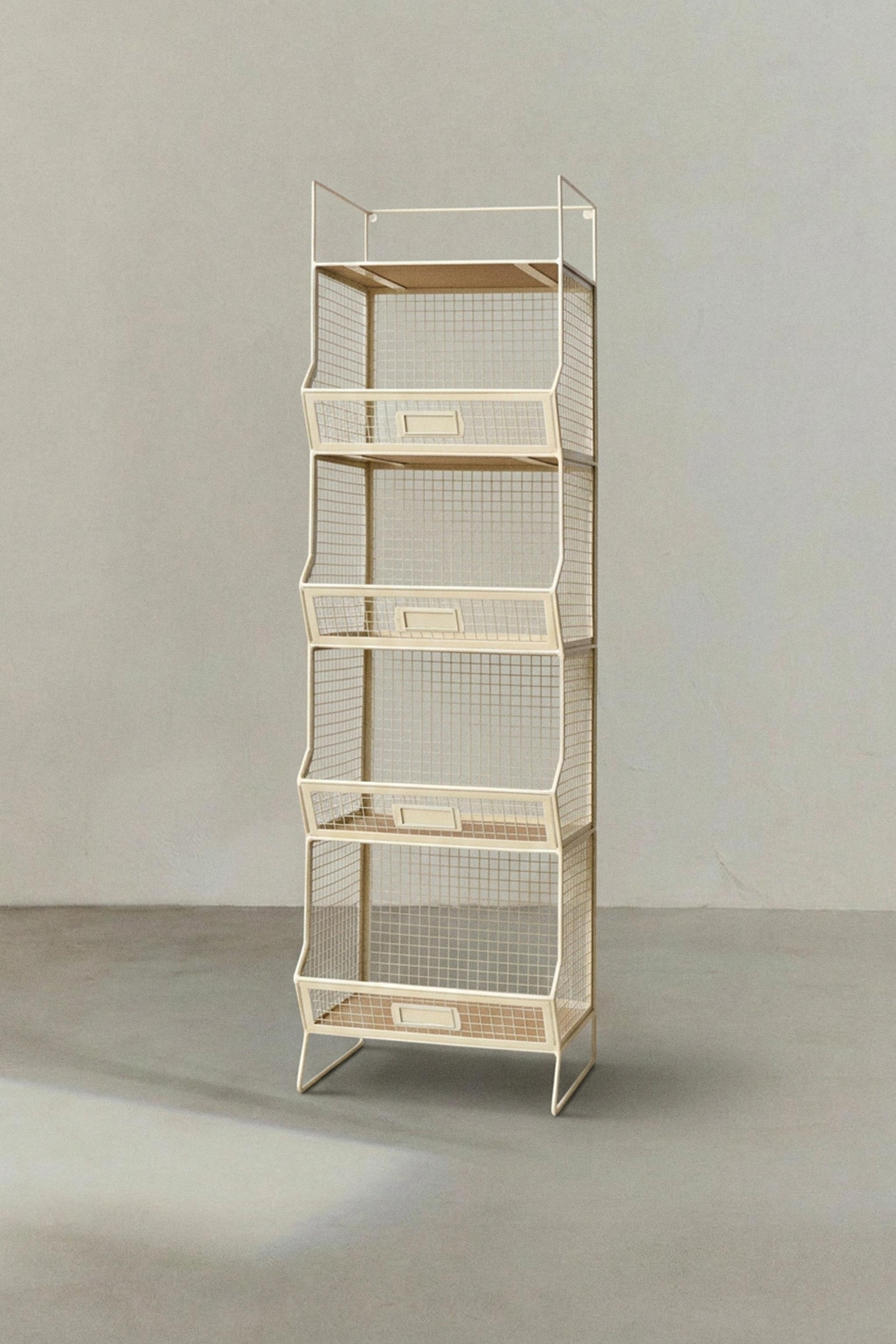 STORAGE UNIT WITH SHELVES - Light beige | ZARA United States