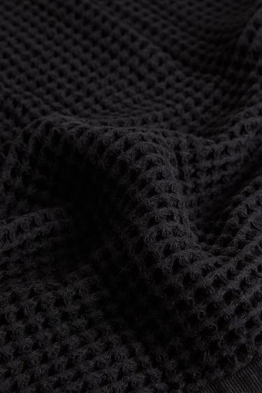 SERVIETTE DE BAIN COTON WAFFLE - Noir de Zara - Image 3