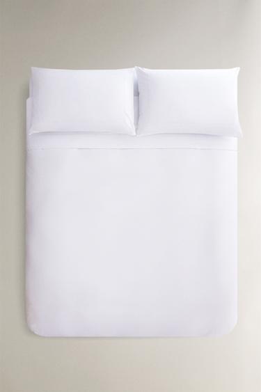 SCALLOPED EDGE COTTON PERCALE DUVET COVER (800 THREAD COUNT) - Білий Zara
