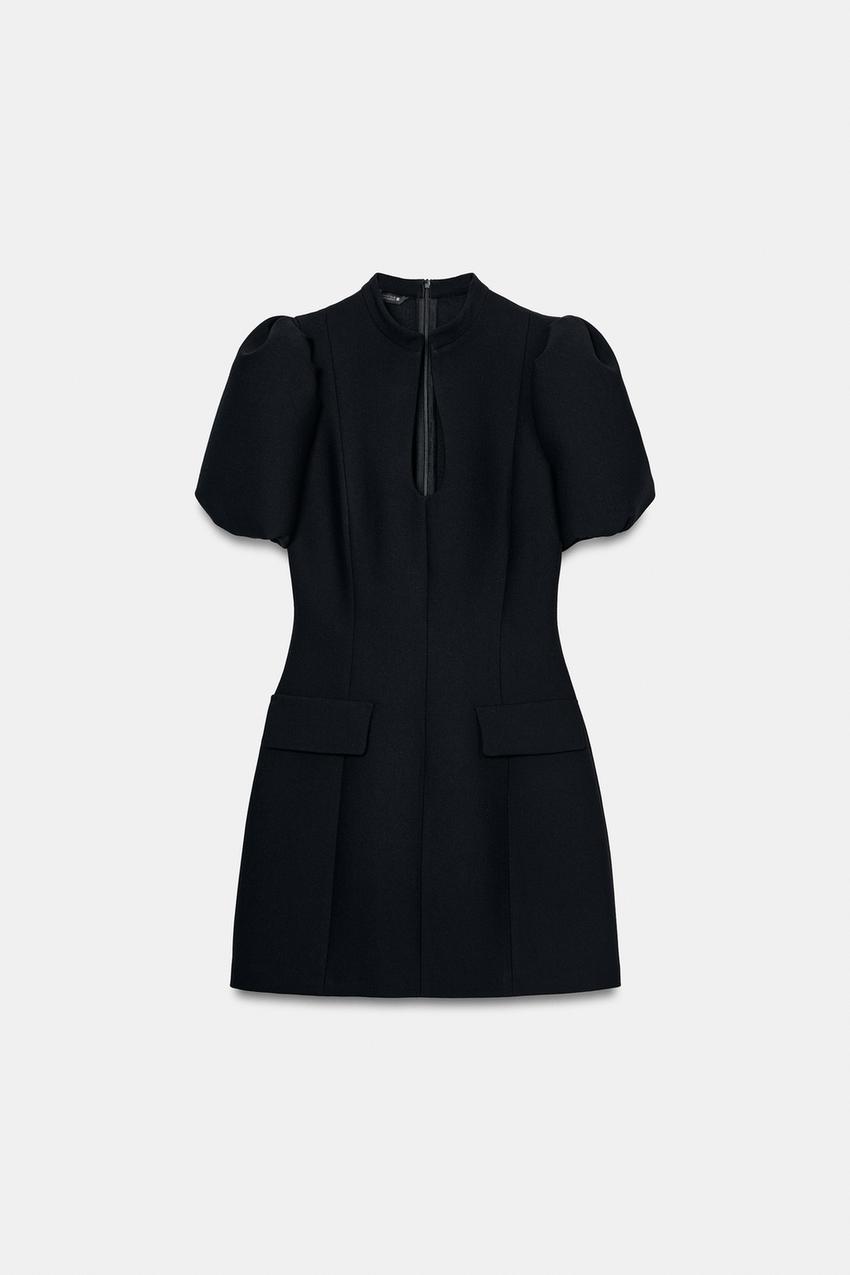 blue dress for baby girl ZARA. Knitted dress with puffed sleeves Ts  Hibuy market
