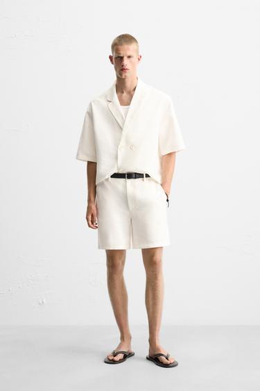 BERMUDA RELAXED FIT - Blanco de Zara - Imagen 0