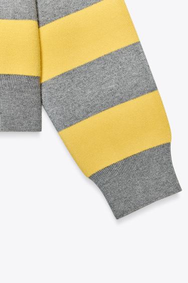 STRIPED KNIT POLO COLLAR SWEATER - striped by Zara - Image 7