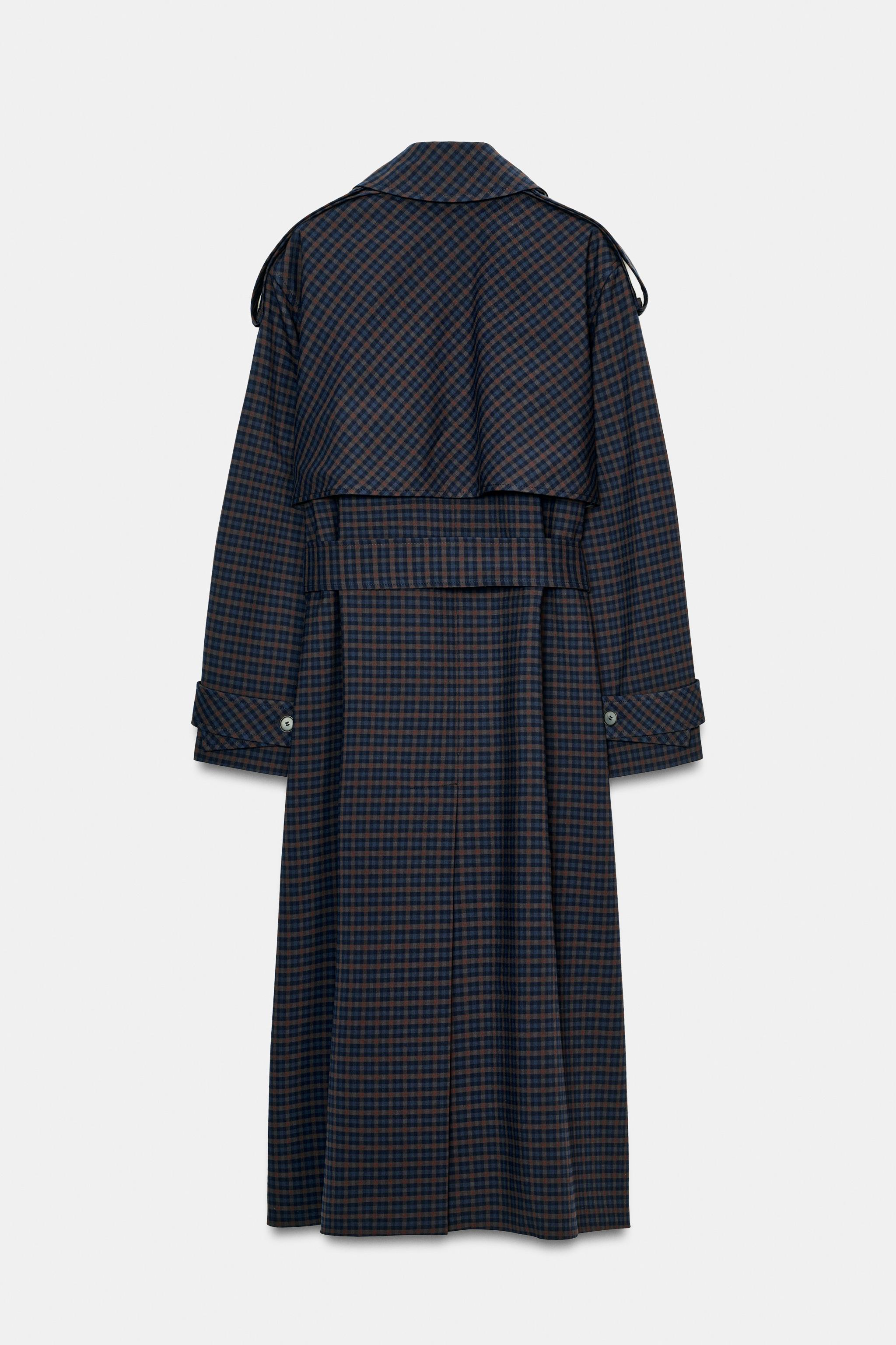 チェック柄トレンチコート ZW COLLECTION LIMITED EDITION - ブラウン