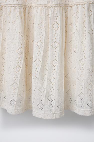 ROBE BRODÉE - Écru de Zara - Image 4