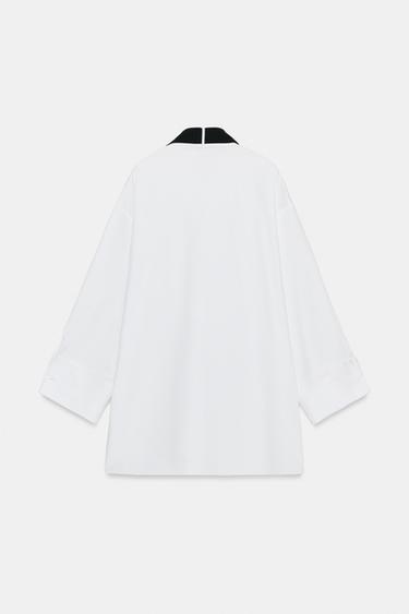 CHEMISE OVERSIZE CRAVATE ZW COLLECTION LIMITED EDITION - Blanc de Zara - Image 7