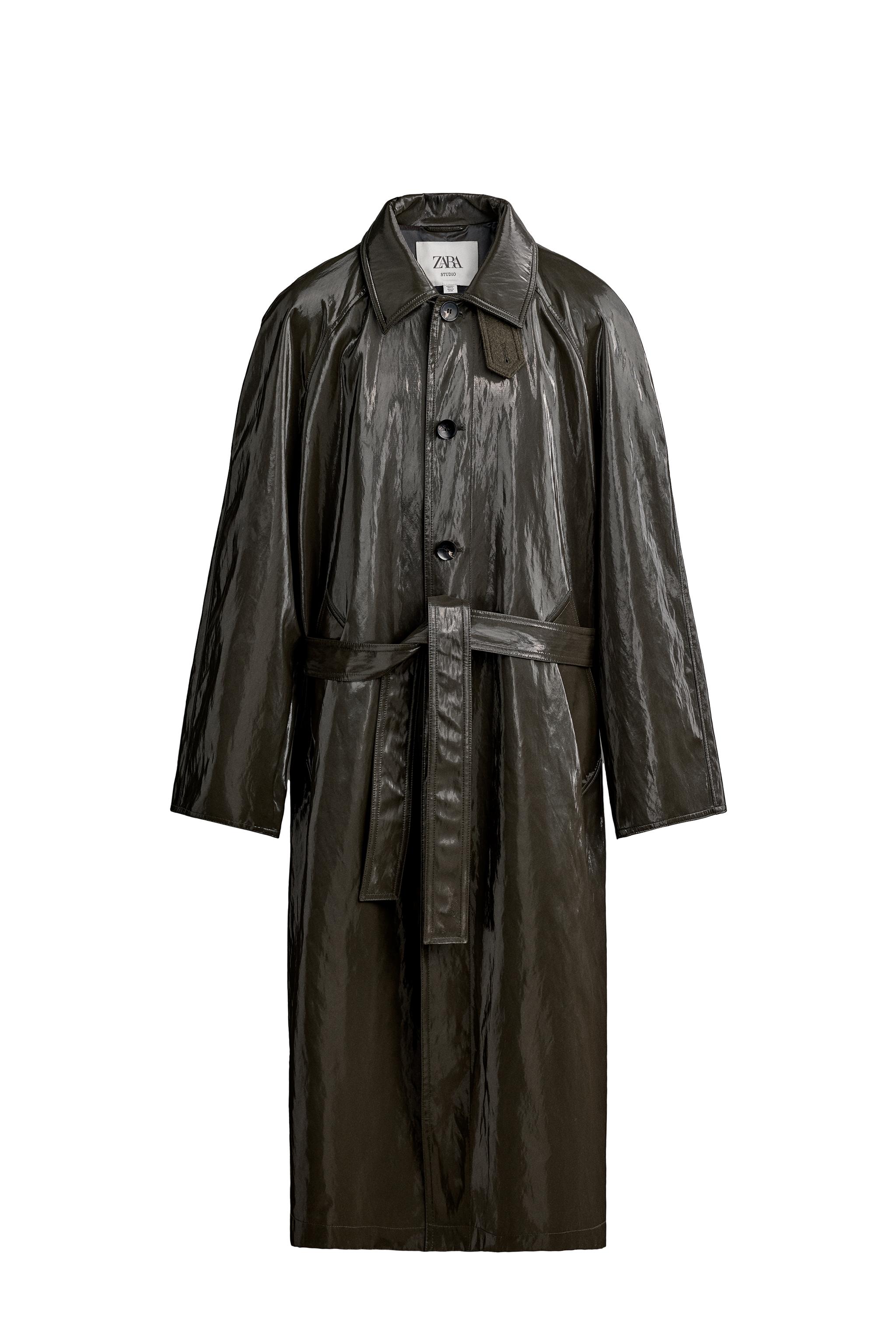 TRENCH OVERSIZE FIT EFECTO METALIZADO
