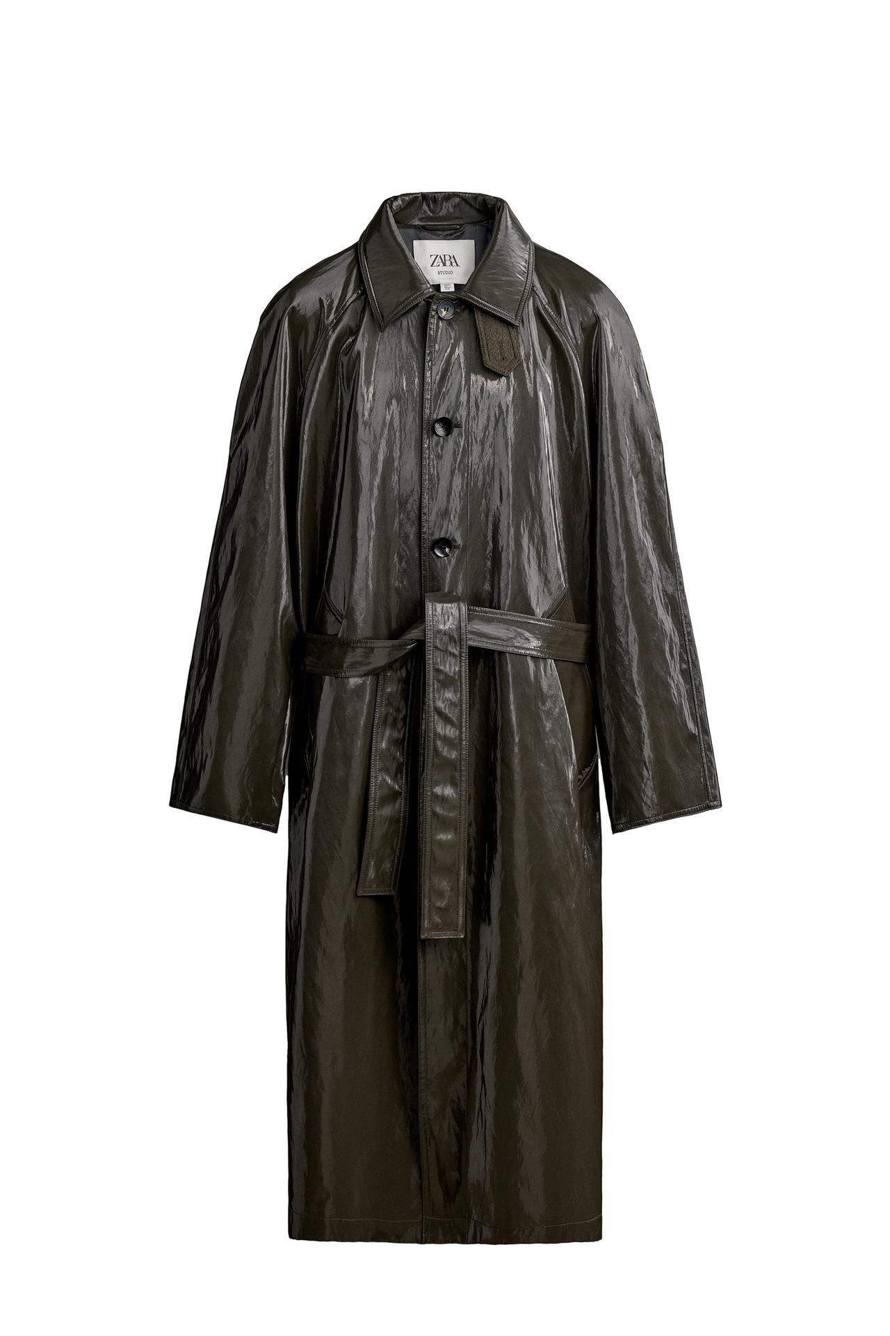 OVERSIZE METALLIC EFFECT TRENCH COAT