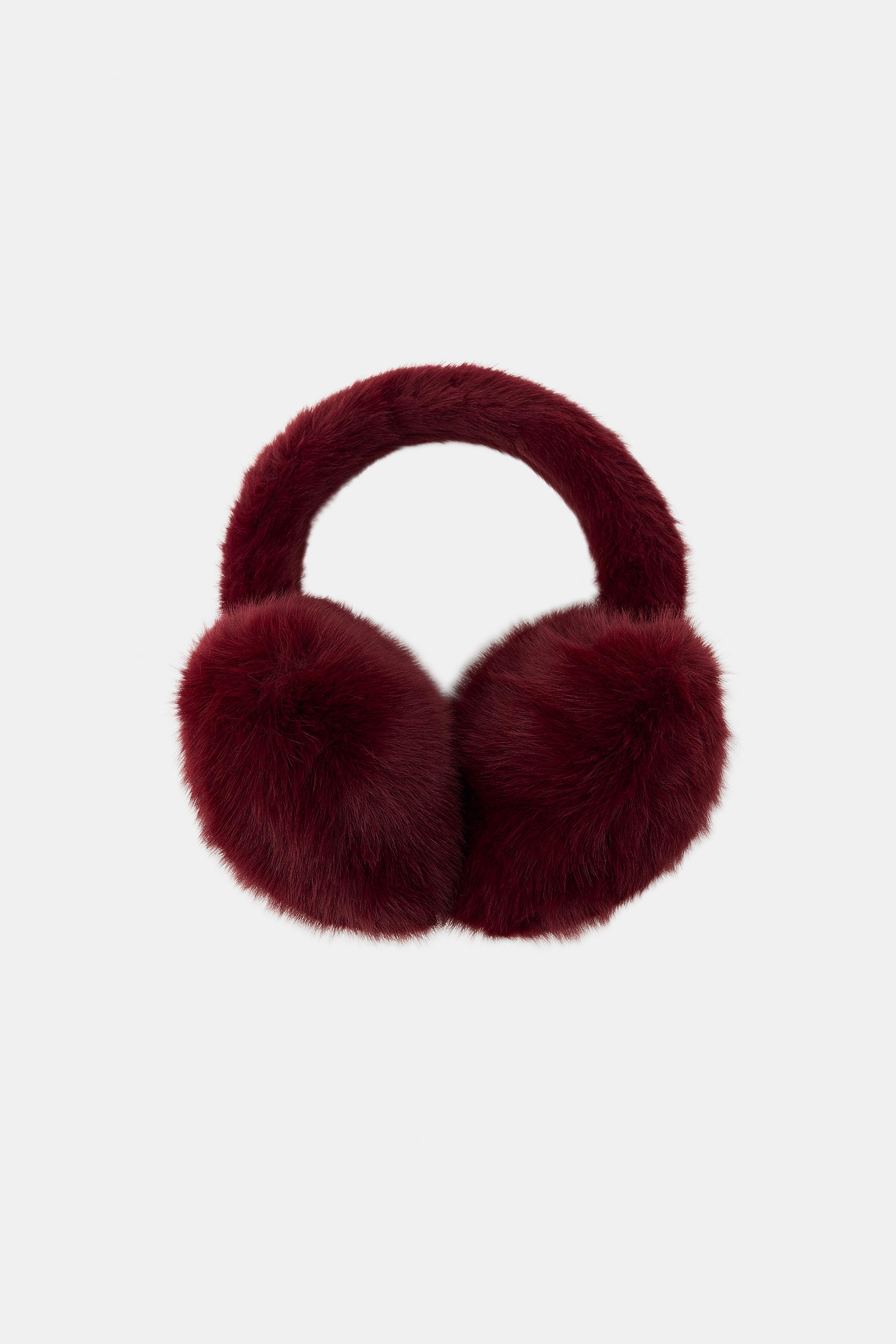 HEART FAUX FUR EAR MUFFS