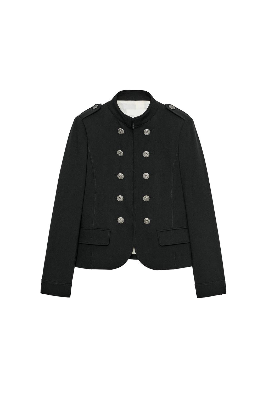 FITTED JACKET WITH SHOULDER PADS AND BUTTONS - image 3