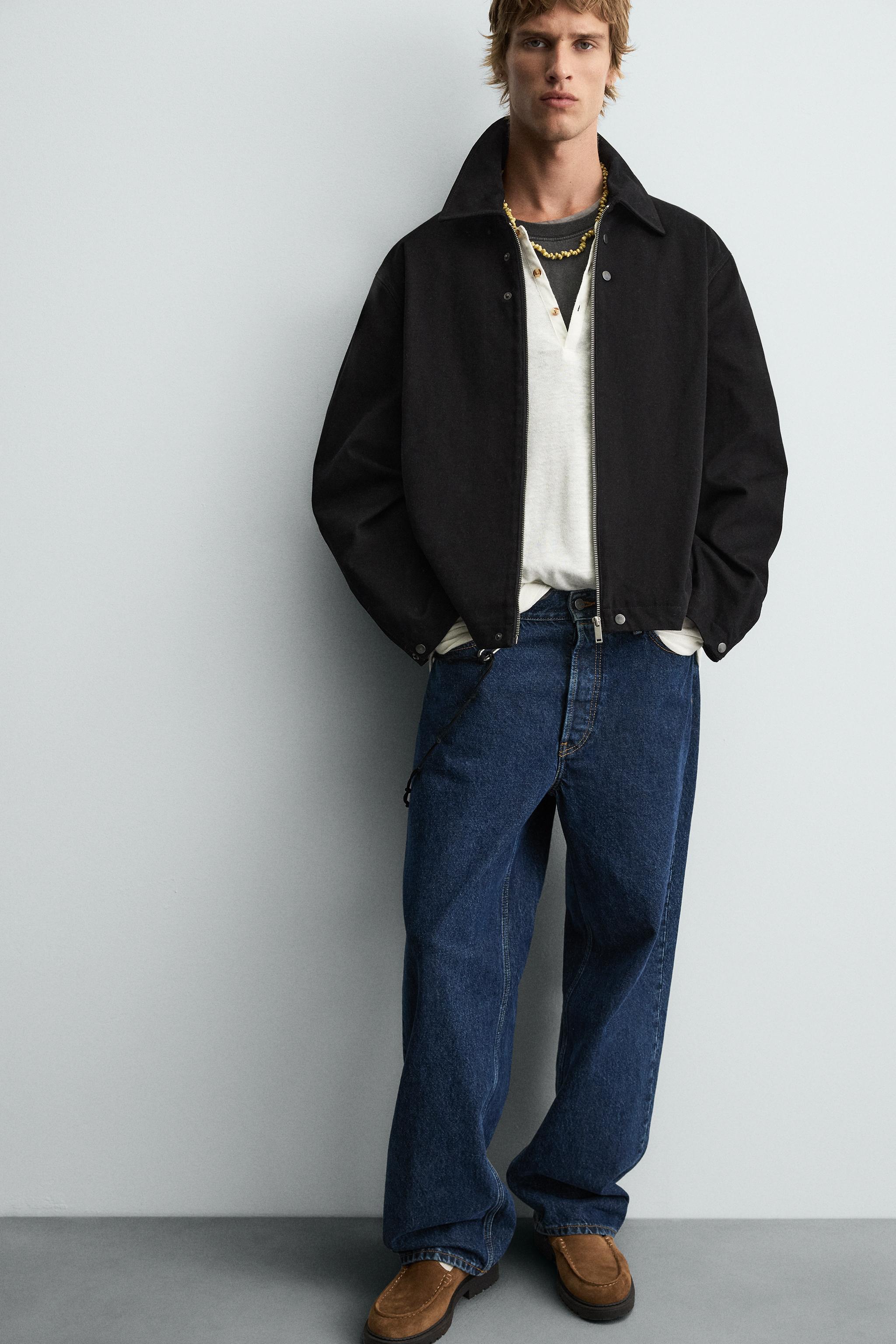 ZARAジャケット テクスチャーショットジャケット M 黒 ZARAジャケット テクスチャーショットジャケット M 黒 ZARA